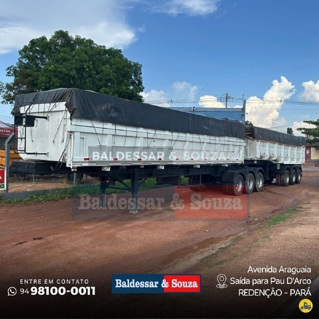 CARRETA BITREM 9 EIXOS BASCULANTE Baldessar e Souza Implementos Rodoviários CUMARU DO NORTE PARÁ PA